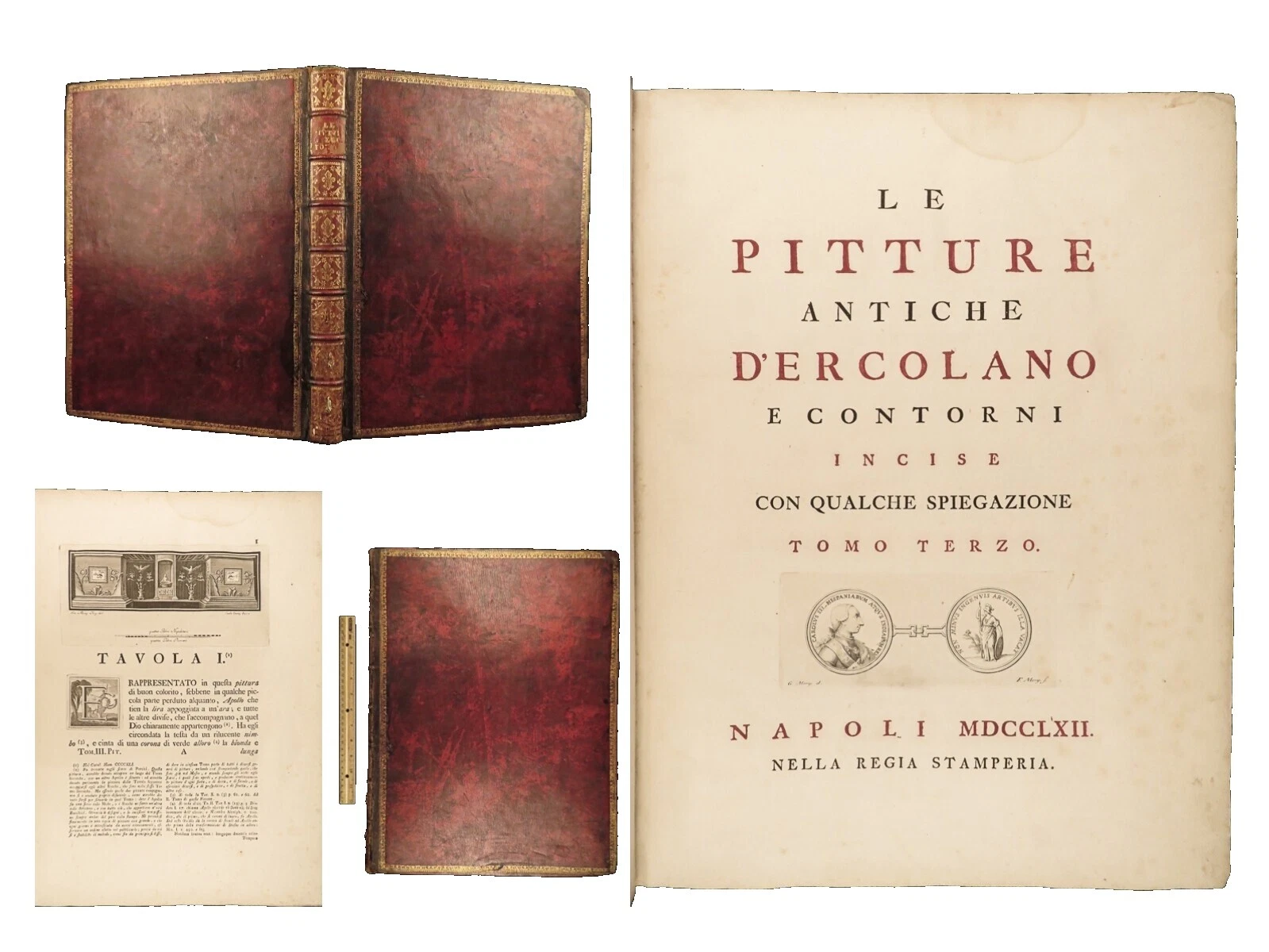 Illustrated History Leather Antiquarian & Collectible Books in Italian