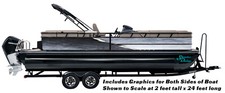 Grunge Concrete Rip Gray Graphic Wrap Kit Decal Bass Fishing Boat Vinyl Pontoon