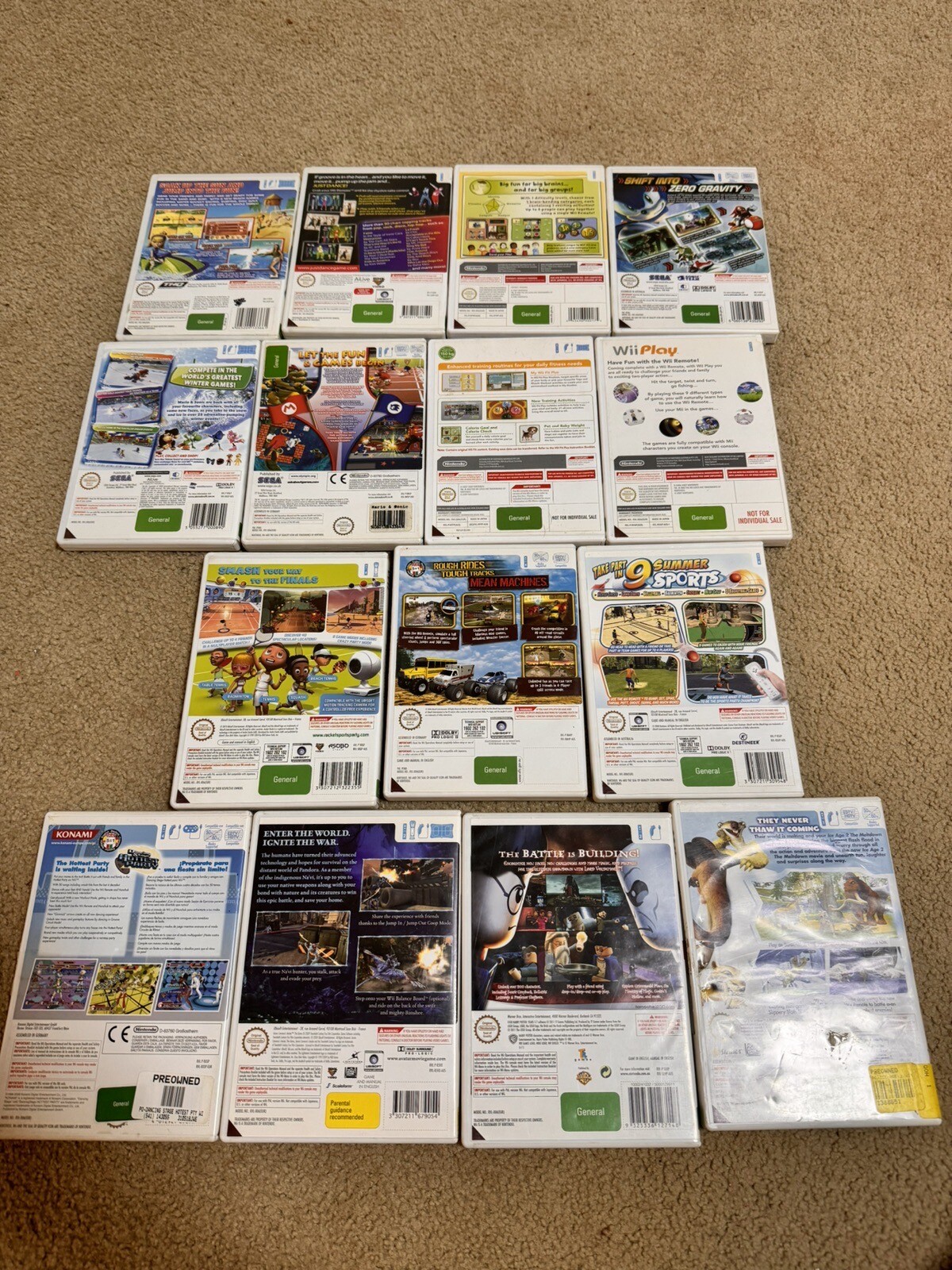 17 Nintendo Wii Assorted Video Games Bulk Bundle Lot Collection Mario