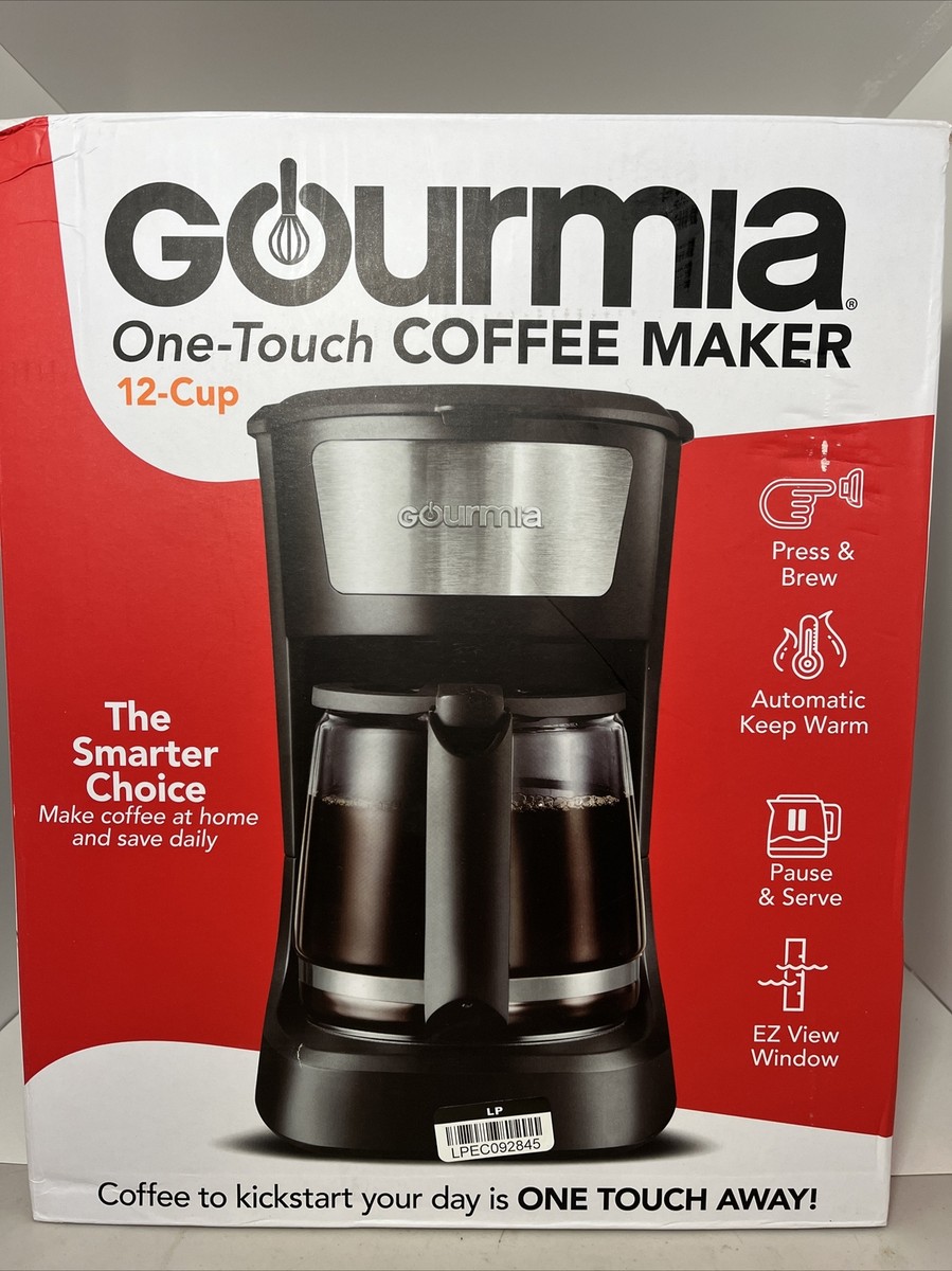 Gourmia 12 Cup One-Touch Switch Coffee Maker Auto Keep Warm*OPEN BOX*