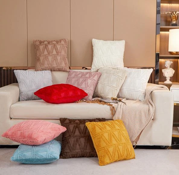 Faux Fur 3D Throw PILLOW COVER Decorative Cushion Case 18x18" Soft - Image 2 of 4