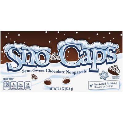 Sno Caps Chocolate Nonpareils 15 Pack Classic Movie Theater Candy Treats