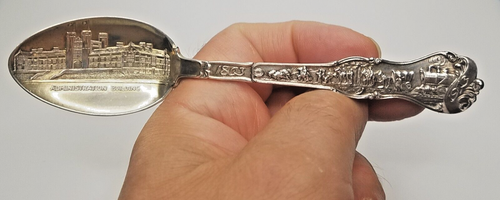 STERLING 1904 LOUISINA PURCHASE EXPOSITION EXPO WORLD'S FAIR SPOON 5+" ST LOUIS