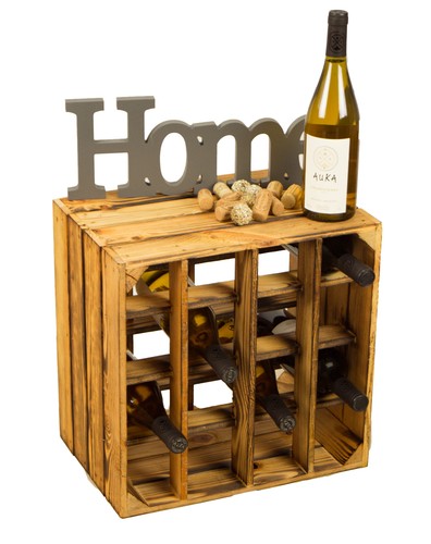 3 x 16er Weinregal geflammt Flaschenregal Weinablage Weinschrank - Bild 5 von 22