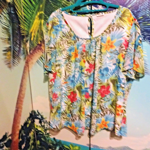 Janina Blusenshirt, Tropic-Druck L luftig leicht, traumhaft schön!