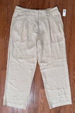 NEW Old Navy Taylor Wide Leg Pleated High Rise Trouser Elastic Waist Pants L