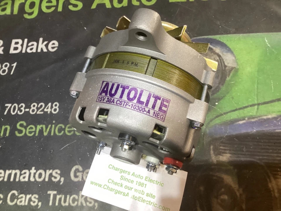 Ford Torino 390 Ci C6TF-10300-A 1968 alternador + o - PS sin aire acondicionado Foto 3 de 4