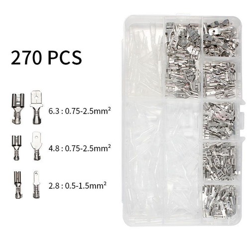 Juego de conectores de cable de sellado aislado alicates de prensado 270 piezas SN-48B 2,8/4,8/6,3 mm - Imagen 9 de 13