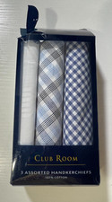 Club Room - Assorted HANDKERCHIEFS - Set of 3 - NEW