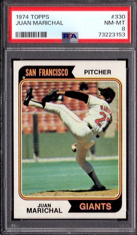 1974 Topps # 330 Juan Marichal San Francisco Giants PSA 8