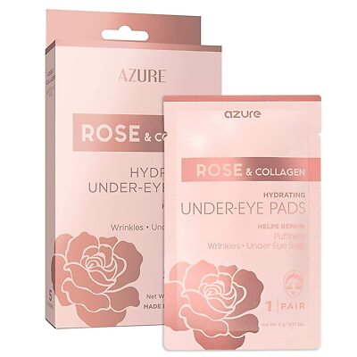 AZURE Rose & Collagen Hydrating Under Eye Pads Under Eye Patches 5 Pairs 