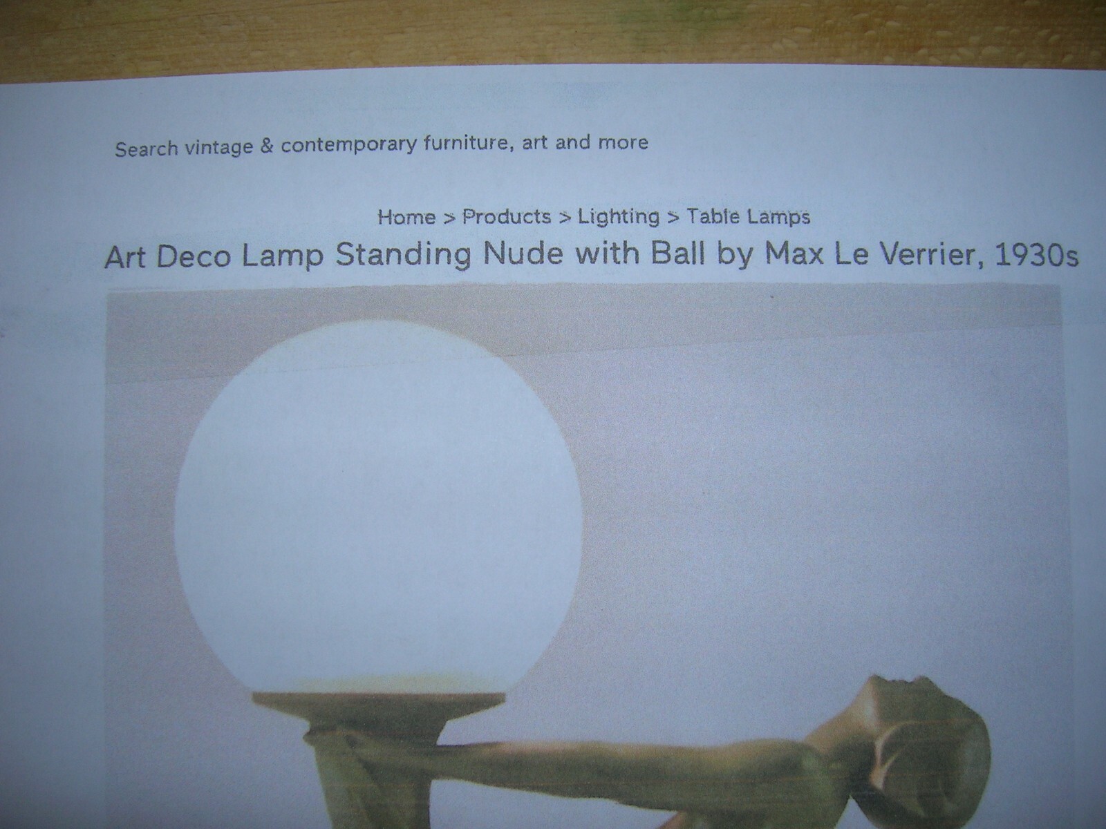 Large Art Deco style lady lamp eBay