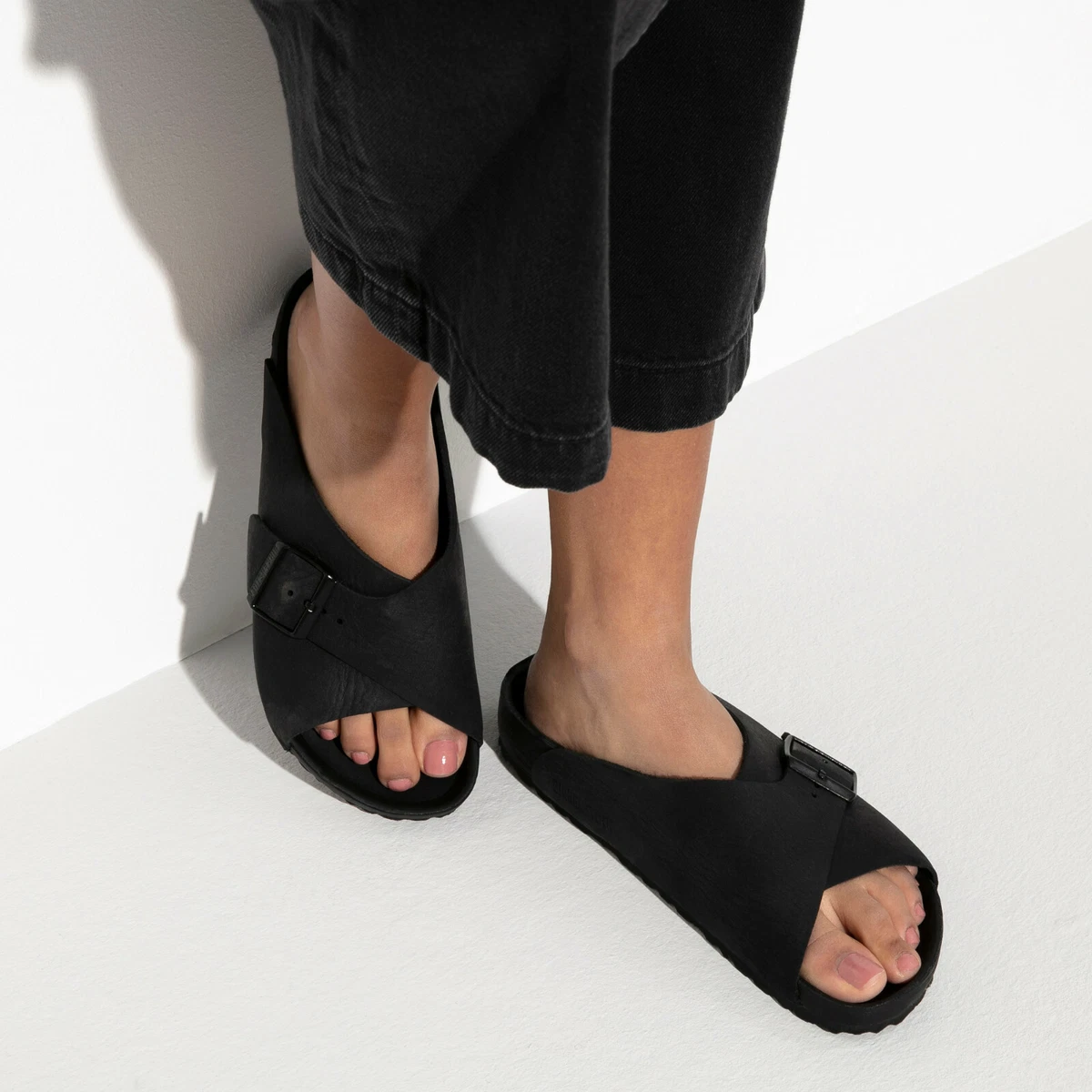 Birkenstock Exquisite Arosa All Leather Black Sandals EU 37 Women 6 6.5 zurich