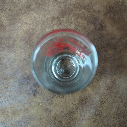 Vintage Schnapsglas Arnie's Top Regal Club klar rot 4 1/8" hoch groß A - Bild 5 von 6
