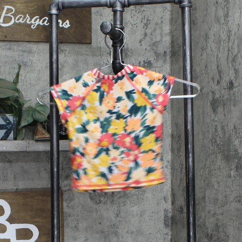 Art Class Kids Girls Rash Guard Swim Top 1668178ffc1629 Pink Floral Multi XS - Picture 2 of 3