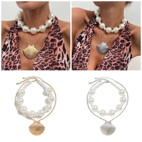 2Pcs Classical Baroque Pearls Necklace Ideal For Parties And Special Occasions - Picture 2 of 10