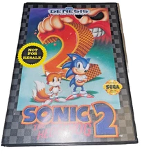Sega Genesis Sonic The Hedgehog 2 Video Game Cartridge Manual Case TESTED