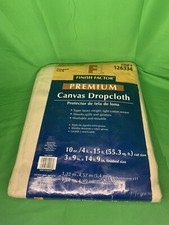 CANVAS DROP CLOTH 4ft x 15 ft Heavy Duty 10 Oz. Super Heavy Weight FINISH FACTOR