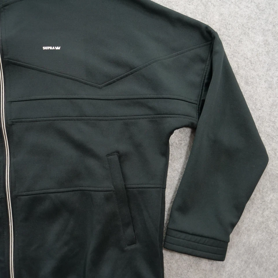 SupraJacket мужской средний черный полный молнии логотип Street Wear длинным рукавом - Изображение 3 из 4