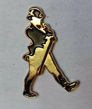 Johnnie Walker Pin Johnny Walker Black Walking man pin for hat or Lapel pin NIP