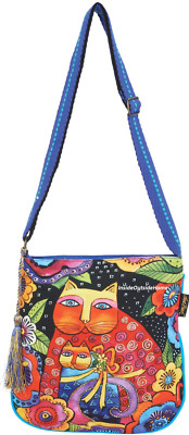 Laurel Burch Cat Kitten Mother Daughter in Flowers MEDIUM - Main Image