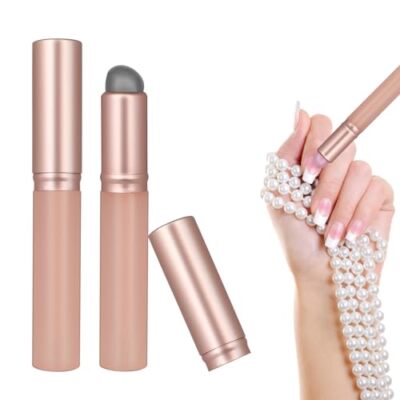 2PCS Ombre Nail Brush, Reusable Silicone Nail Gradient Brush Tools, Nail Art 