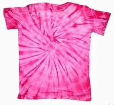 PETITE PINK SPIDER TYE DYED TEE SHIRT unisex SIZE SM hippie tie dye NEW PET06