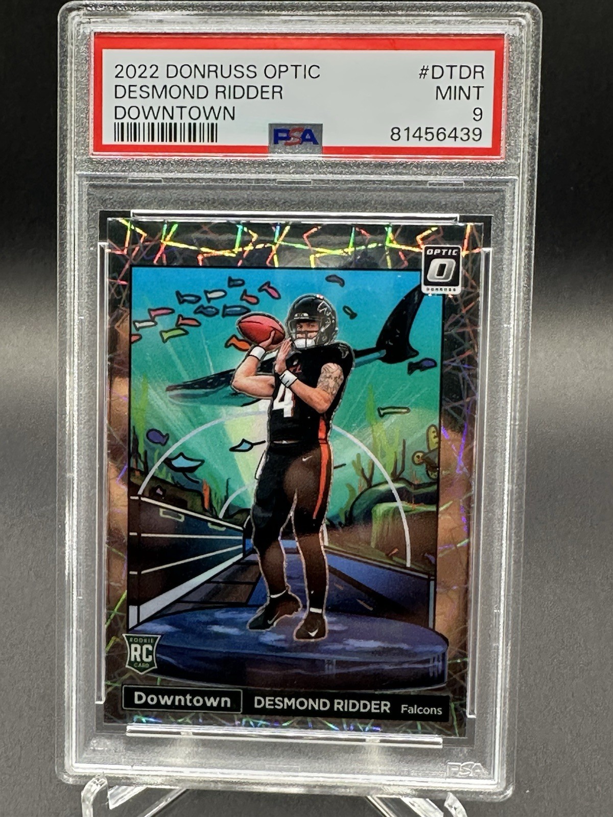 2022 Panini Donruss - Downtown! Desmond Ridder #DT-DR PSA 9 RC