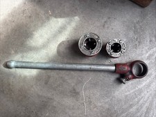 RIDGID 00-R 3/4" And 1 Pipe Threader Die Head w/ RIDGID Ratchet Handle Used