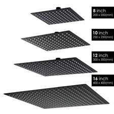 8/10/12/16'' Rainfall Shower Heads Stainless Steel Square Chrome Bath Showerhead