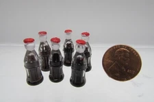 Dollhouse Miniature Replica Cola Soda Bottles Set of 6 IM65507