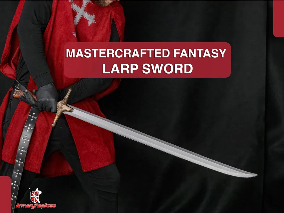 Ornate Fantasy Foam Sword LARP Cosplay Prop Medieval Replica Weapon - Image 2 of 4