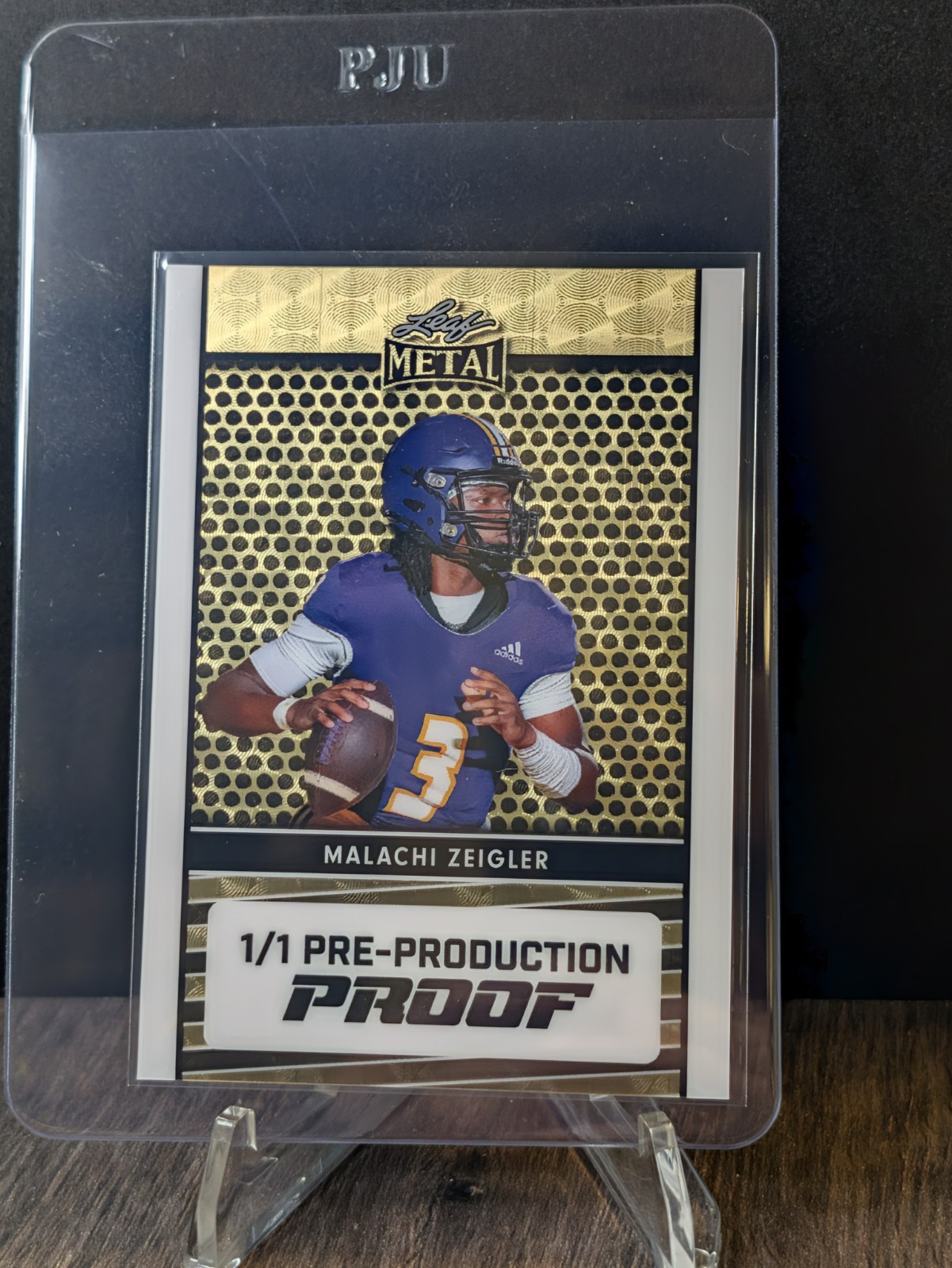 2024 Leaf Metal MALACHI ZEIGLER Gold Acetate Pre-Production PROOF 1/1