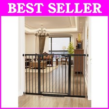 Extra Tall Baby Gate for Stairs, Wide Opening, Auto Close