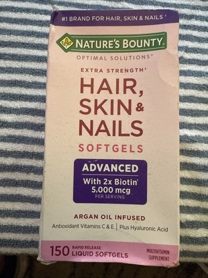 Hair, Skin & Nails Rapid Release 150 Softgels, with 2 x Biotin Argan & Collagen