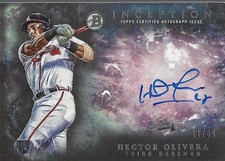 2016 Bowman Inception Rookie Autographs Green #RAHOL Hector Olivera Auto - BB