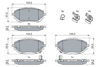1X Bosch 0 986 494 676 Bremsbelagsatz Scheibenbremse FüR Toyota