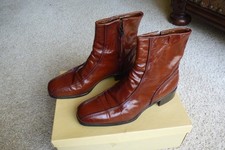 Vintage Florsheim Designer Collection Brandy Leather Dress Boot Mens Size 10.5 C