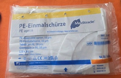 Meditrade, PE- Einmalschürze, 2× 50Stück, 125×81cm, NEU