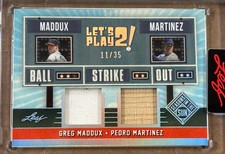 Greg Maddux & Pedro Martinez Dual Game Used Relic 2026 Leaf Seasons In The Sun