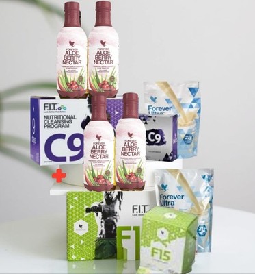 Forever Living Clean9 C9 + F15 Programm Detox Kur & Fitness Set Aloe Berry Nekta