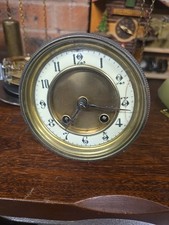 Antique French Clock Mechanism With Dial Glass And Hands For Spares And Repair