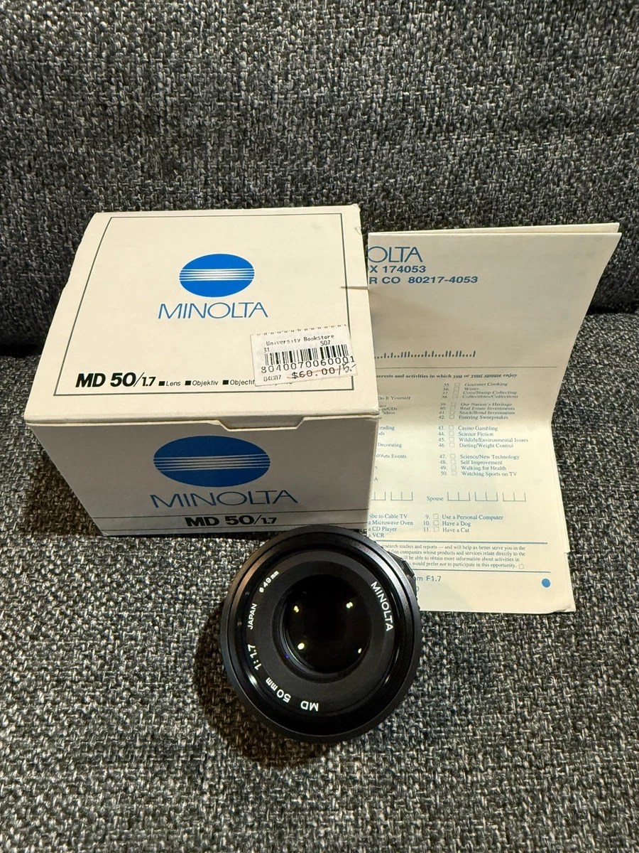 Minolta MD 50mm Focal Camera Lenses for sale | eBay