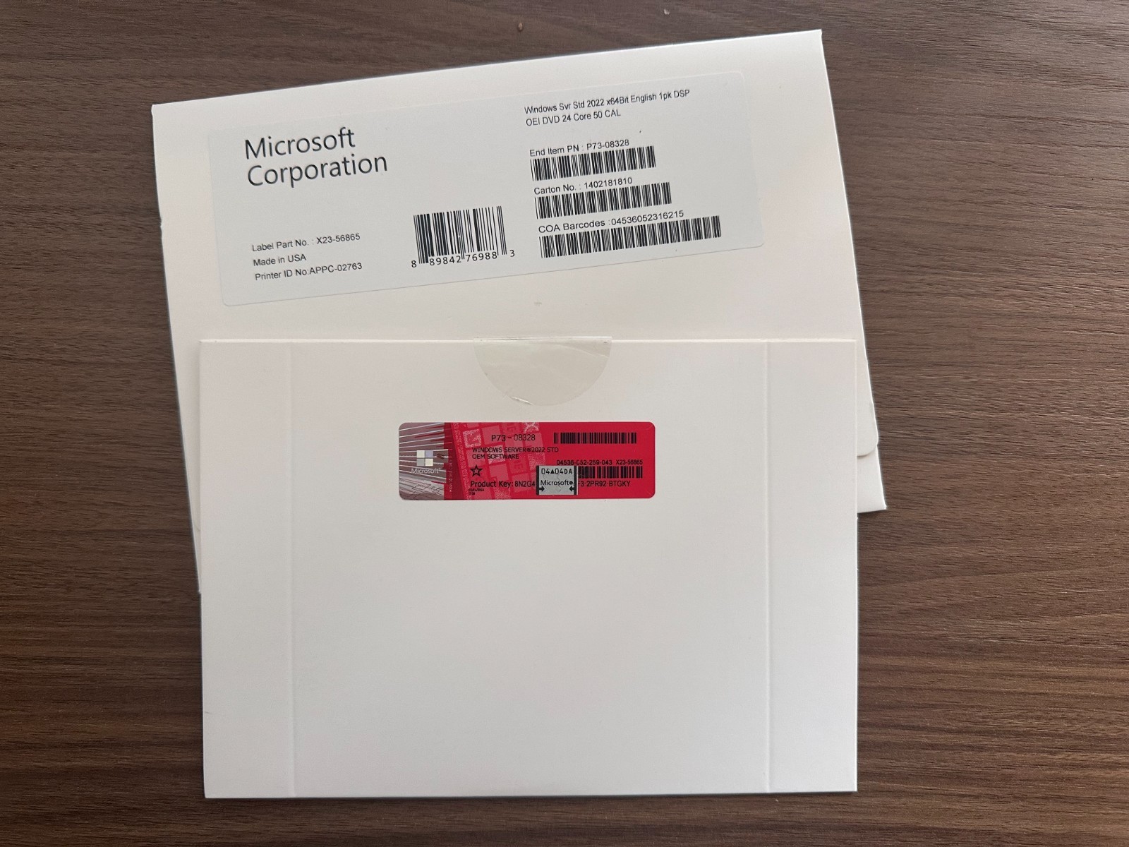 Microsoft Windows Server 2022 Standard 64-bit License & DVD 16 Core US Shipping