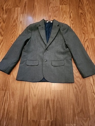 Cat & Jack Blazer Boys Size 7 Gray 2-Button Jacket Lined Wedding Church Family