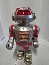 New Bright 80  s Toy Robot Toby AT2 Silver Not Working