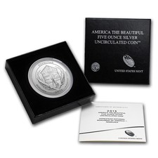 2015-p 5 Oz Silver Atb Homestead (w/box & Coa)