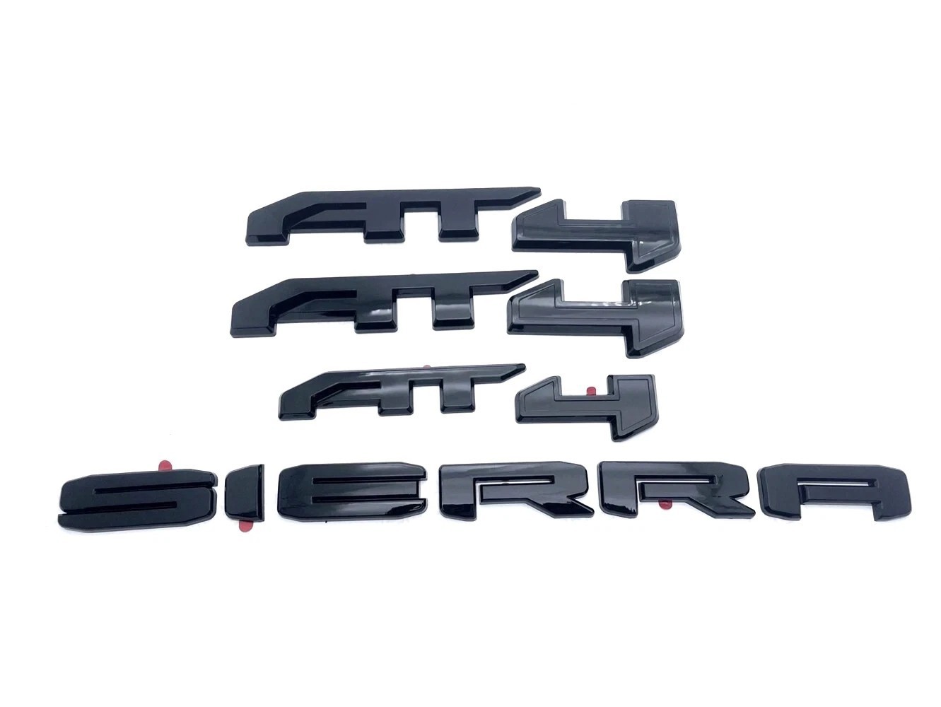 2019-2026 GMC Sierra Front & Rear and AT4 OVERLAY Emblems kit Gloss ...