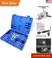 46-Piece Harmonic Balancer Puller Set - Versatile Automotive Tool Kit