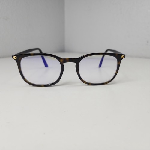 Gucci GG0122O 002 Eyeglasses Frame 50-21-145 Tortoise Bee Logo Rectangular Unise - Picture 2 of 14
